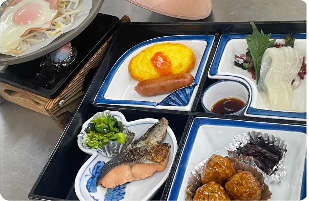 地元の食材をたっぷりと